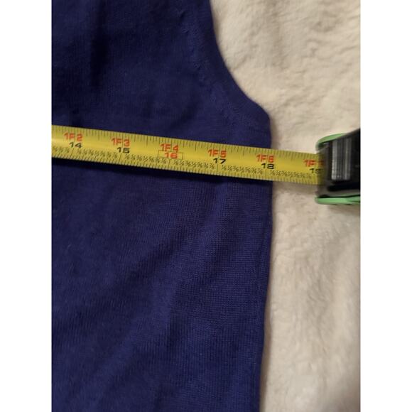 Vintage Large Berek Christmas Sweater Vest With Removable White Faux Fur Collar - Picture 10 of 11